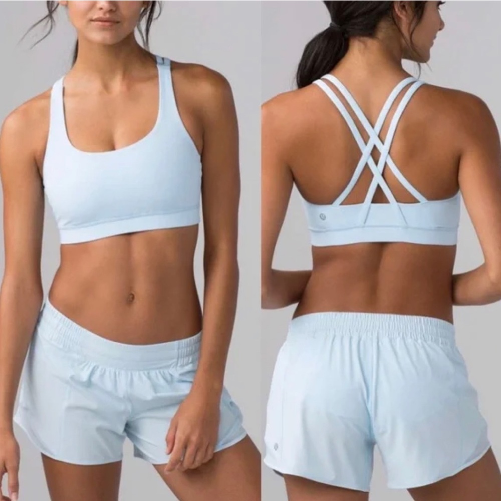 Baby blue LULULEMON Energy Bra